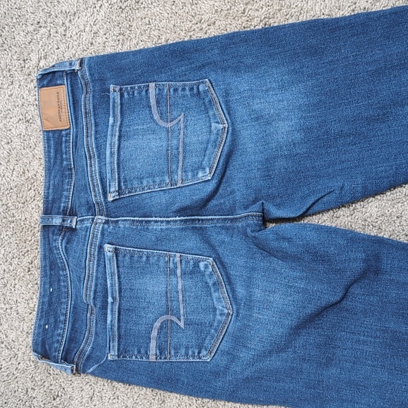 American Eagle Hi-Rise Jegging Ripped Knee size 6 petite Super Stretch - Picture 9 of 10